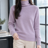 April-Pearl Roll Neck Sweater - Purple