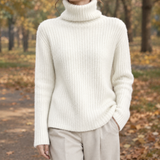 Annabel-Claire Ribbed Sweater - White