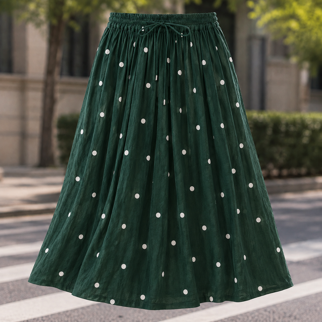Nadia Polka Dot Skirt - Green
