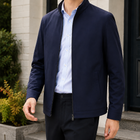 Dark Blue Stand Collar