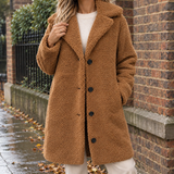 Becca-Grace Teddy Overcoat - Brown