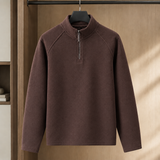 Macaire Quarter Zip Sweatshirt - Coffee
