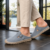 Tavelli Buckle Mules - Gray
