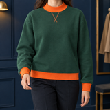 Adelia-Skye Colorblock Sweatshirt - Green