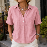 Anais-Pearl Relaxed Blouse - Pink