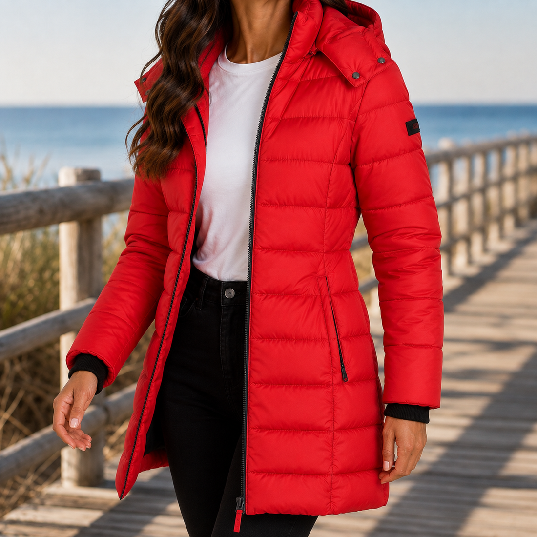 Dahlia-Claire Quilted Jacket - Red