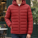 Byron-Wren Quilted Jacket - Wine Red