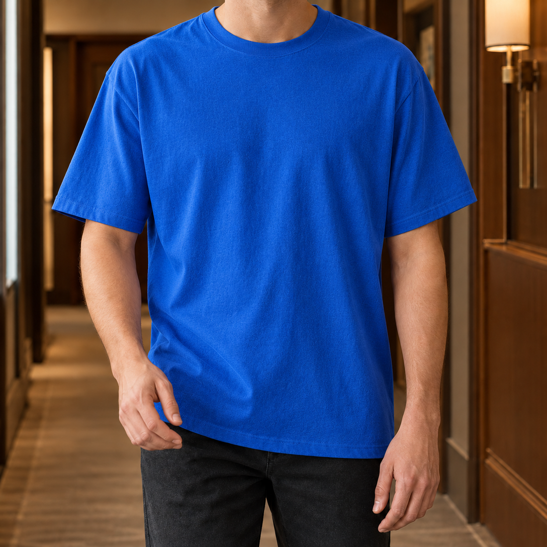 Aurelien Crew Neck T-Shirt - Blue