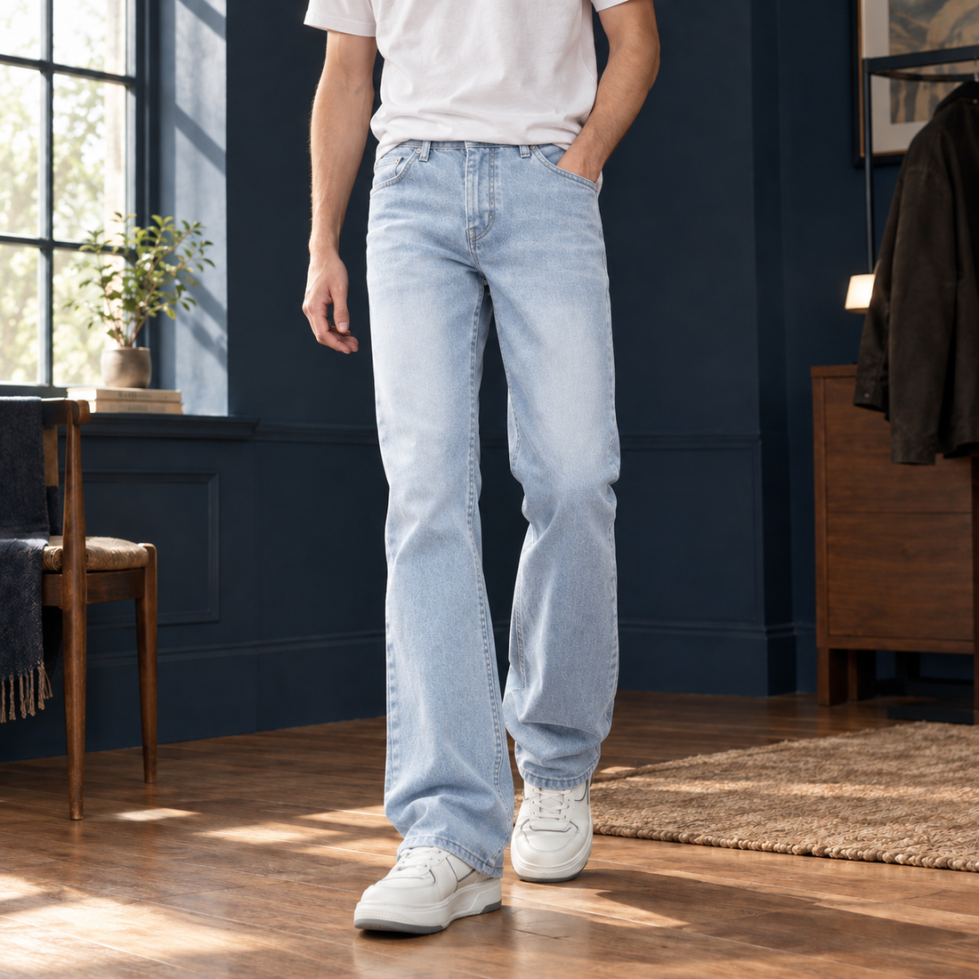 Alderic Flared Jeans - Light Blue