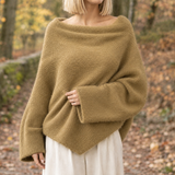 Alice-Marie Cashmere Crossover Sweater - Khaki
