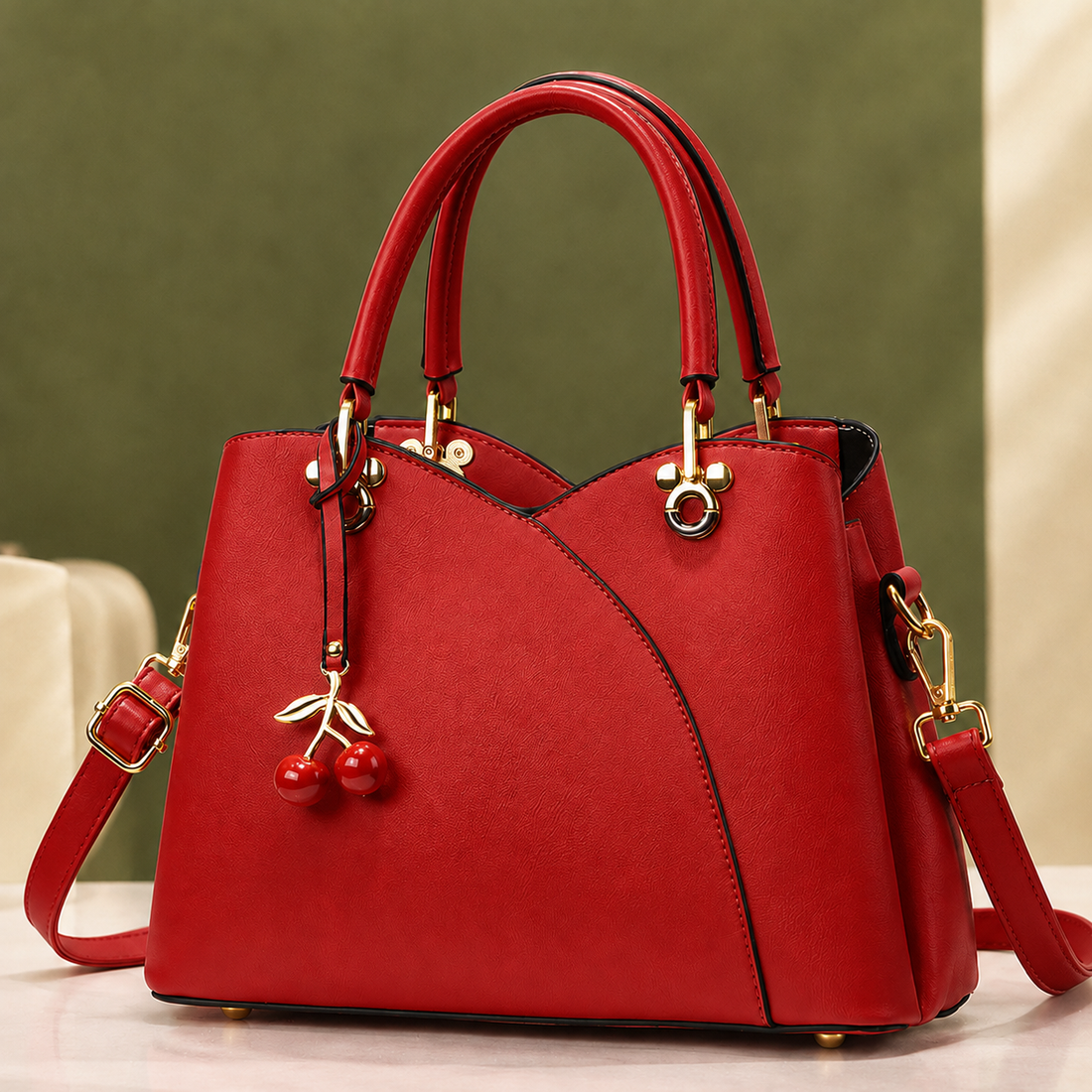 Lucano Cherry Tote - Punainen