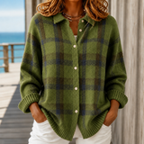 Anais-Jade Plaid Cardigan - Green