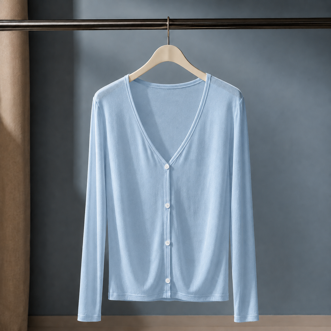 Manon V Neck Sweater - Blue