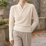 Lucia-Elise Cashmere Sweater - Cream