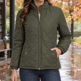 Solene-Marie Quilted Jacket - Army Green