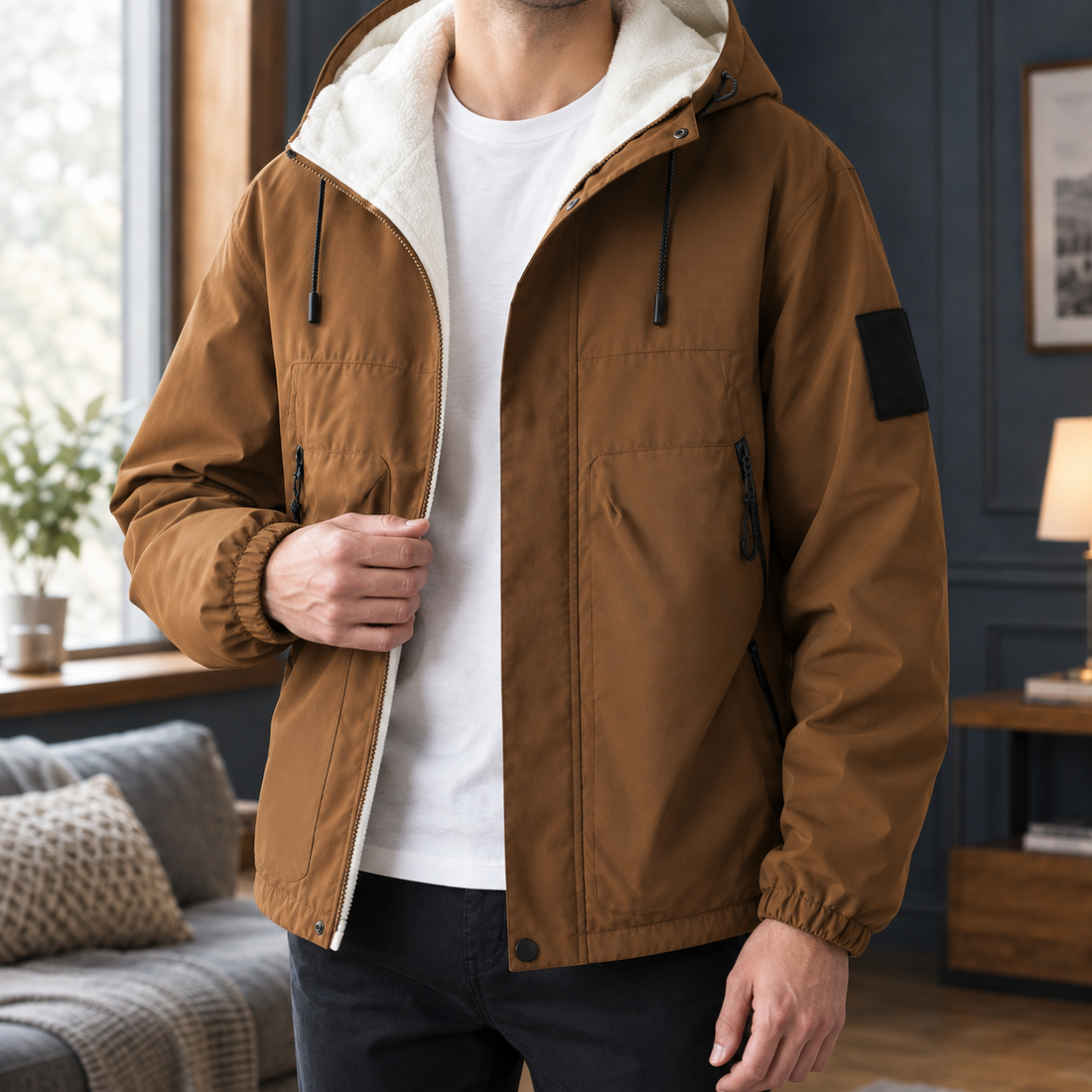 Torin-Hayes Fleece-Lined Jacket - Brown