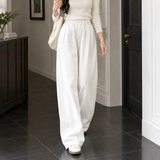Andrina Wide Leg Pants - White (lengthened standard)