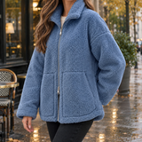Autumn-Louise Teddy Jacket - Haze Blue