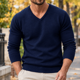 Gregory-Tate V Neck Sweater - Navy Blue
