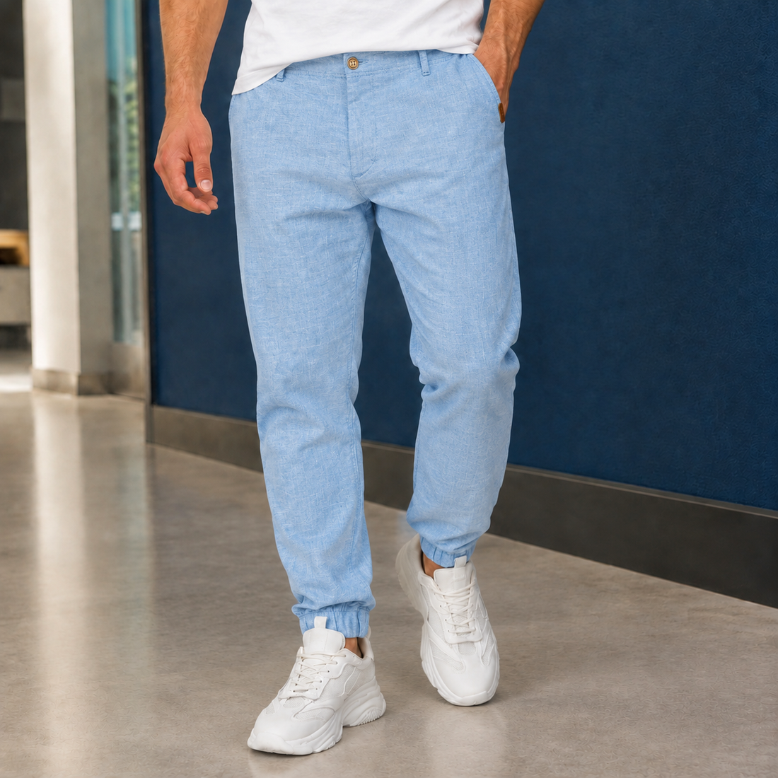 Elias Tapered Jogger Pants - Blue Wave