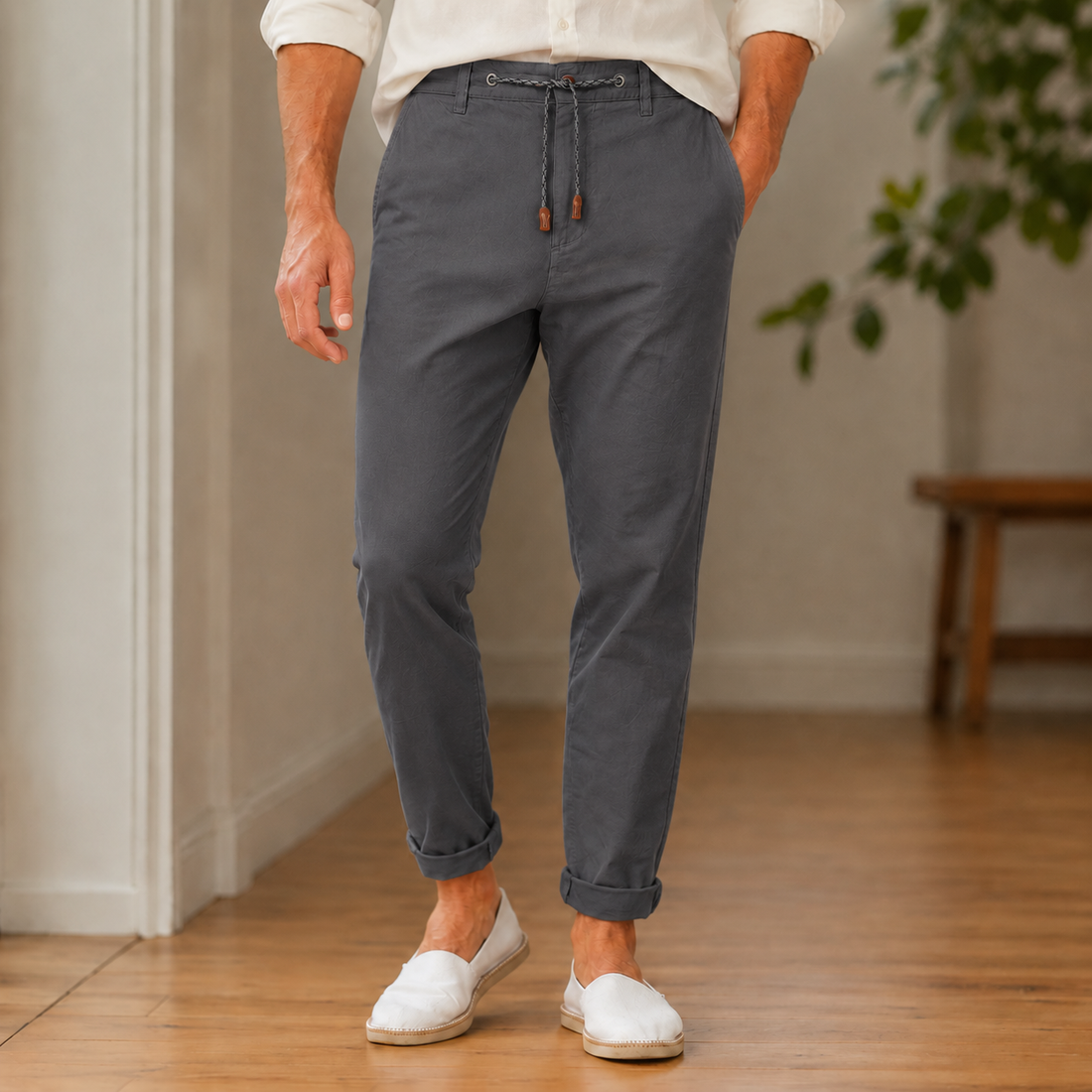 Samson Drawstring Pants - Iron
