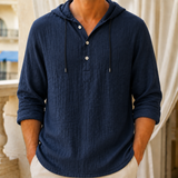 Clement Hooded Shirt - Navy Blue