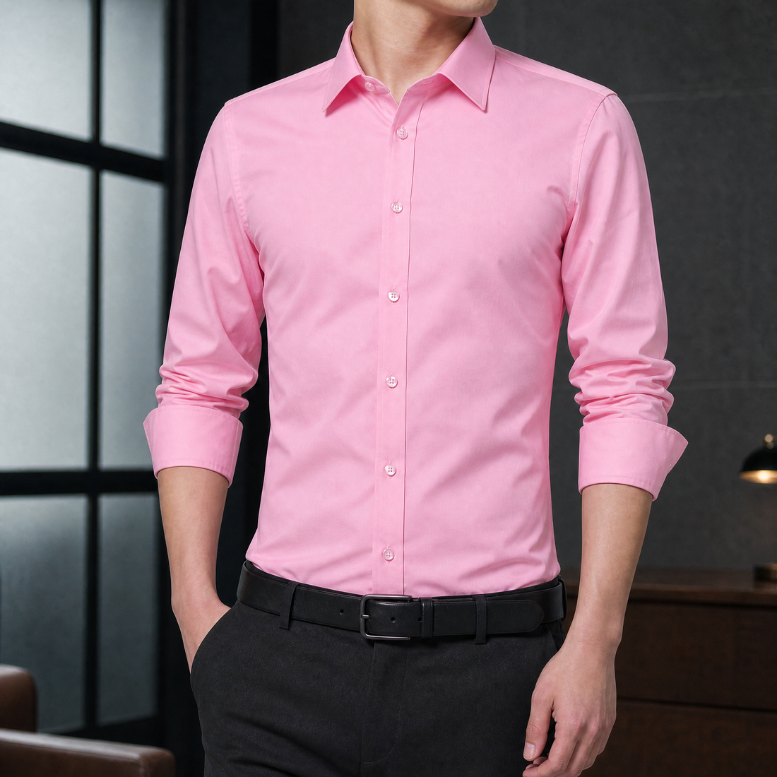 Connor-Wade Slim Fit Shirt - Pink