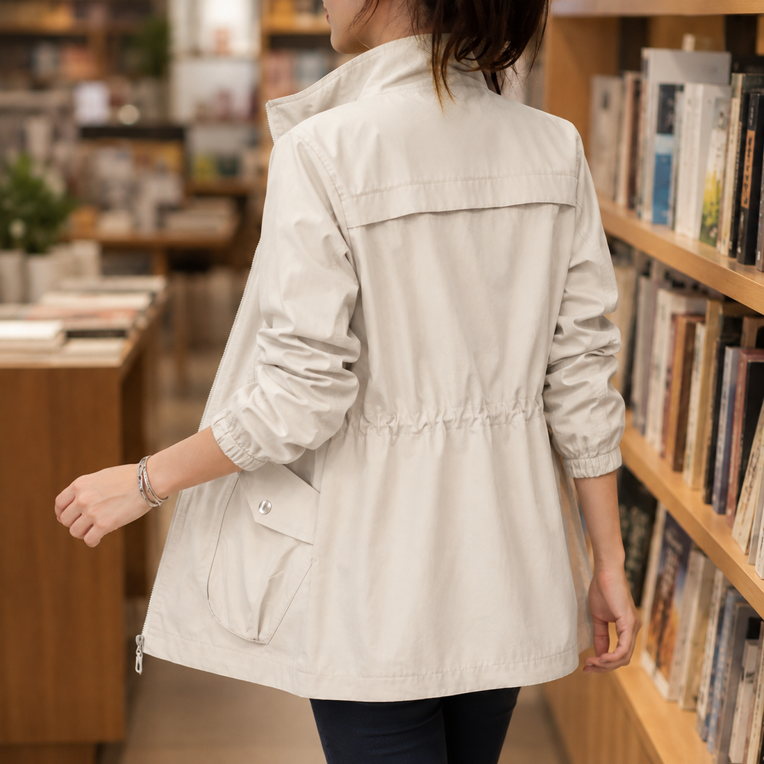 Ottilie Drawstring Jacket - Beige