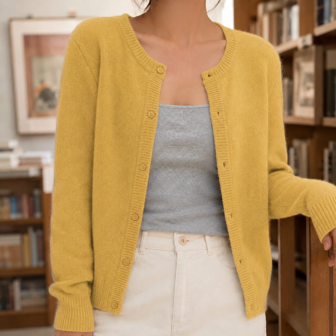 Nina-Lane Soft Knit Sweater - Yellow