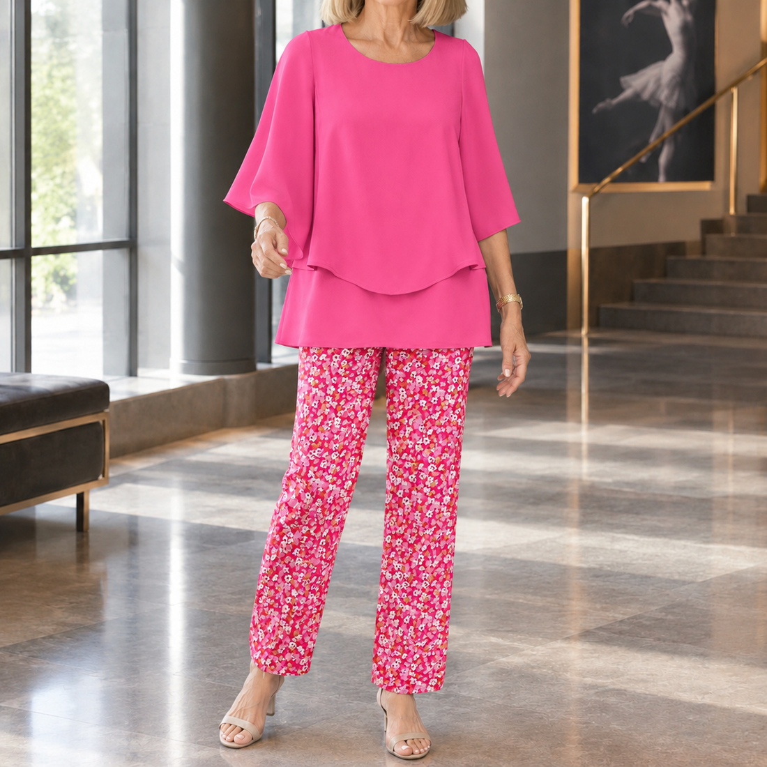 Beatrix-Jade Layered Set - Pink