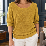 Blair Scoop Neck Top - Yellow