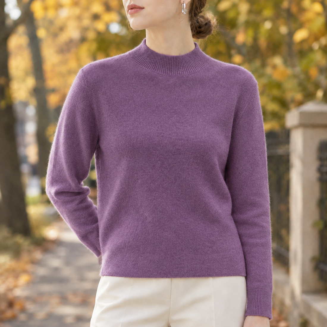Darcy-Mae Wool Sweater - Dark Purple