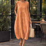 Georgina-Kate Cocoon Midi Dress - Orange