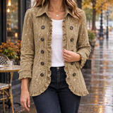 Mina-Marie Ruffle Jacket - Camel