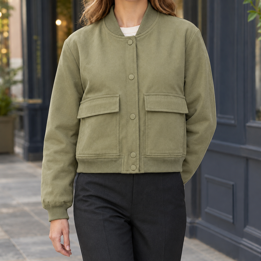 Katrina-Lane Utility Jacket - Light Army Green