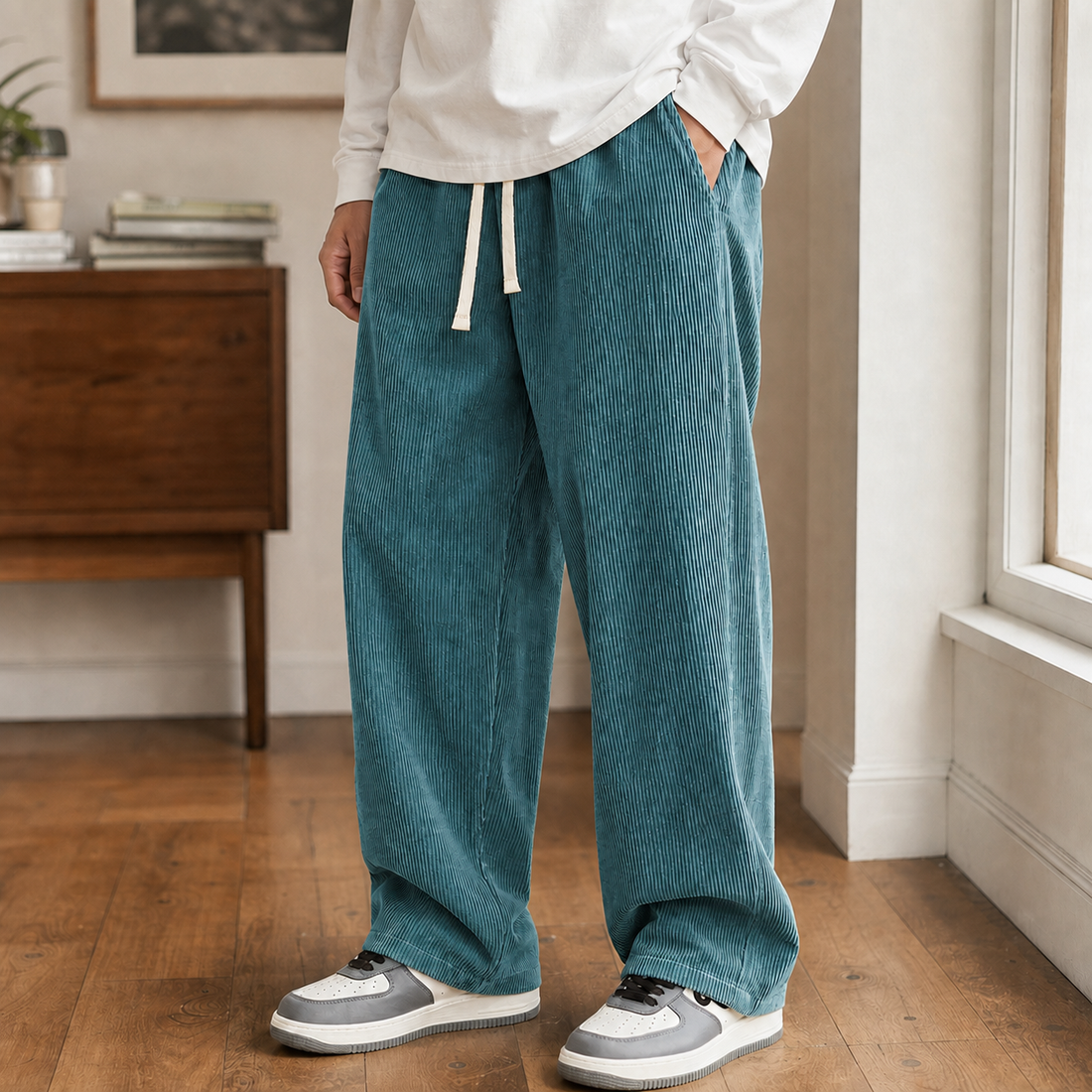 Emrys-Wren Wide Leg Pants - Lake Blue