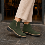 Savoia Zip Ankle Boots - Green