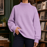 Wendy Mock Neck Sweater - Light Purple