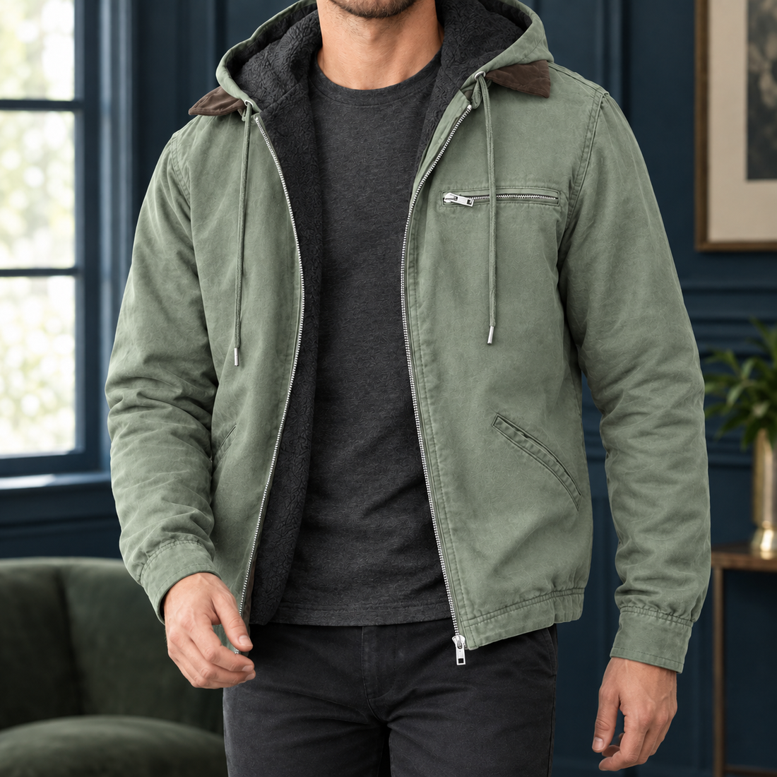 Emrys-Ellis Hooded Jacket - Light Green