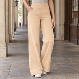 Eleanora-Sage Wide Leg Pants - Apricot