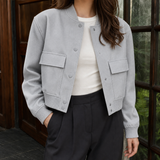Cordelia-Jade Utility Jacket - Stone Gray