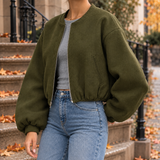 Alina-Grace Cashmere Jacket - Army Green