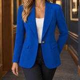 Stacey-Louise Notch Lapel Blazer - Blue