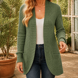 Grace-Kate Ribbed Sweater - Fern Green