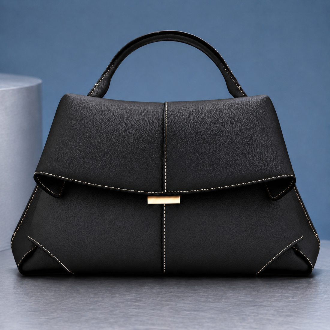 Bernardi Sculpted Handbag - Black