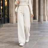 Ashley-Faye Wide Leg Pants - Milky White Little