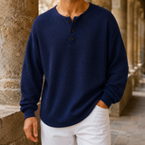 Stefan-Wade Waffle Sweater - Dark Blue