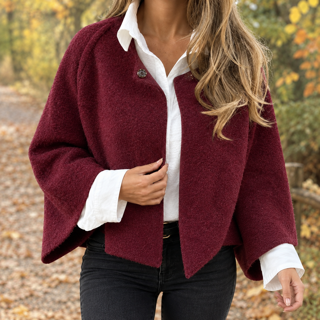 Grayson Cashmere Cardigan - Wine Red