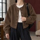 Alice Snap Front Jacket - Coffee