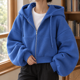 Sylvaine Cropped Hoodie - Royal Blue 2